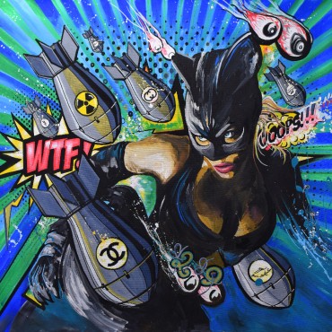 Tableau Catwoman Bomb par Rémi Bertoche