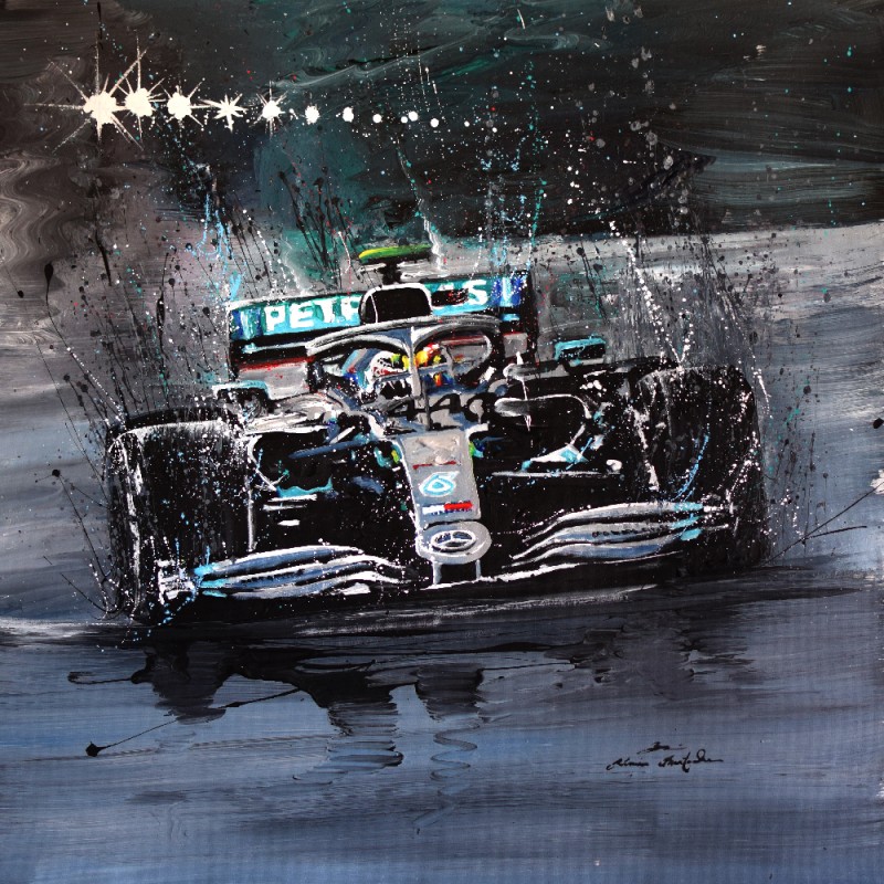 Huile sur toile F1 Lewis par Rémi Bertoche