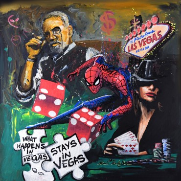 Toile déco Vegas Spiderman par Rémi Bertoche