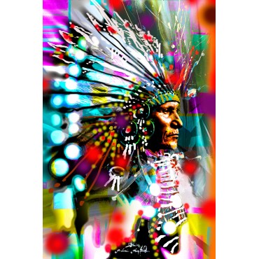 Tableau Indian Face par Rémi Bertoche