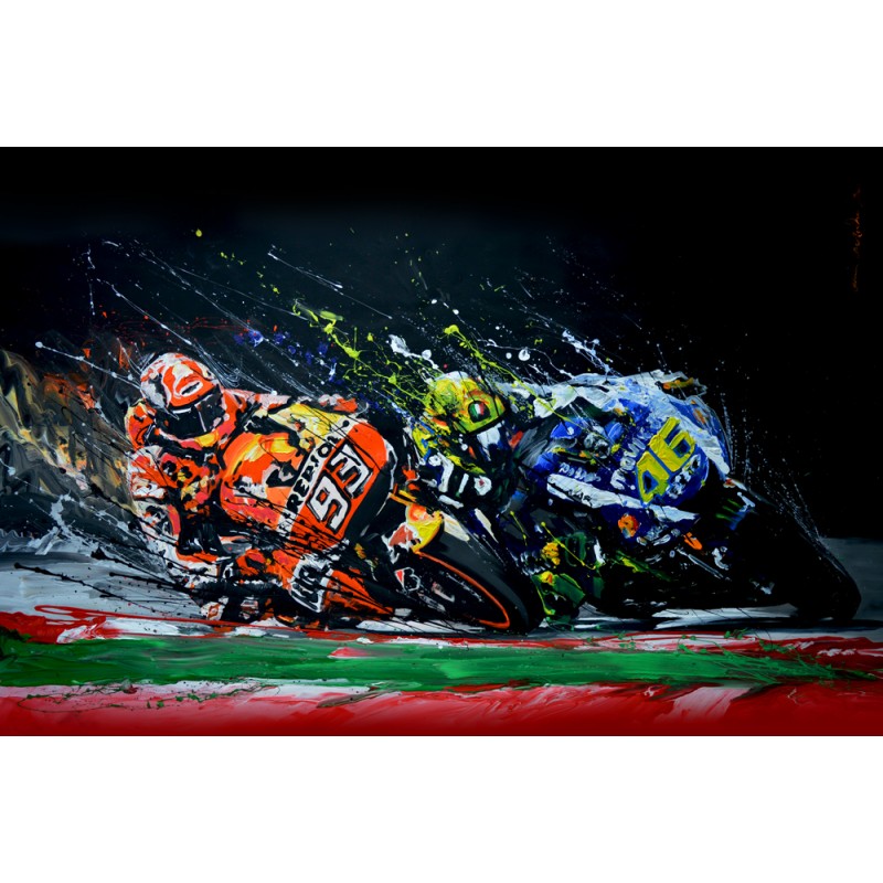 Tableau Rossi VS Marquez par Rémi Bertoche