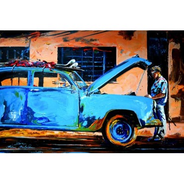 Tableau Blue surf Car par Rémi Bertoche