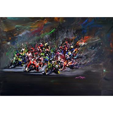 Tableau Moto GP par Rémi Bertoche