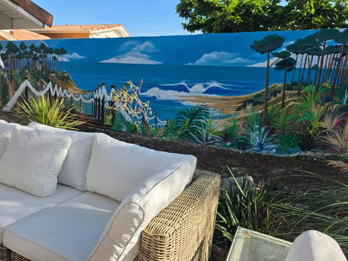 Fresque marine personnalisée réalisée dans les Landes