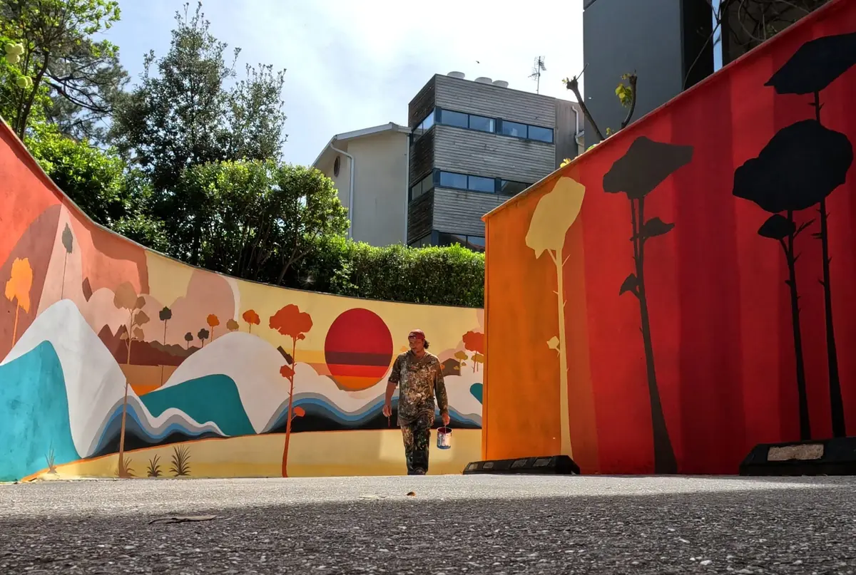 Fresque personnalisée peinte par Rémi Bertoche à la Villa Seren